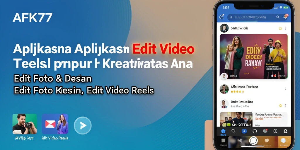 Antarmuka AFK77 yang modern dan intuitif untuk Edit Video Reels.