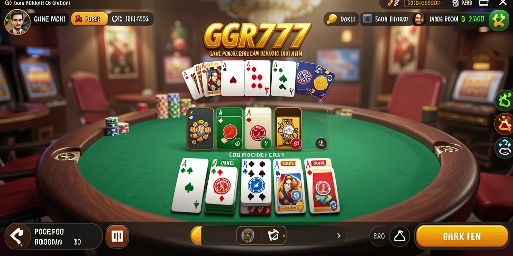 Tampilan antarmuka GGR777 menampilkan pengalaman Poker yang menarik dan interaktif.