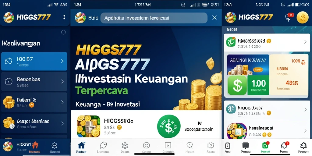 Tampilan antarmuka HIGGS777 yang intuitif dan responsif.