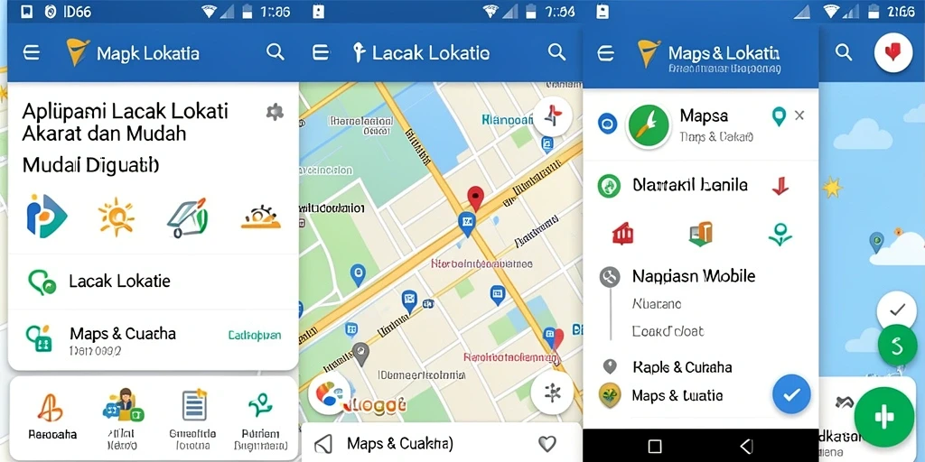 Antarmuka aplikasi ID66 yang menampilkan fungsi pelacakan lokasi dengan jelas.