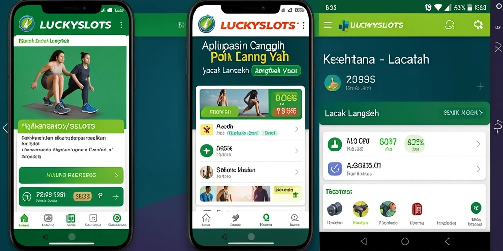 Tampilan antarmuka aplikasi LUCKYSLOTS yang intuitif dan informatif.