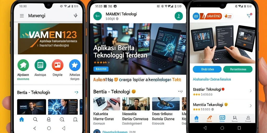Tampilan antarmuka MAMEN123 yang modern dan informatif.