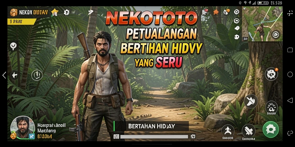 Antarmuka menarik NEKOTOTO menampilkan dunia Bertahan Hidup yang menantang.