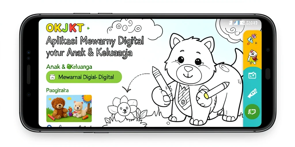 Screenshot antarmuka OKJKT yang menunjukkan fitur mewarnai digital.