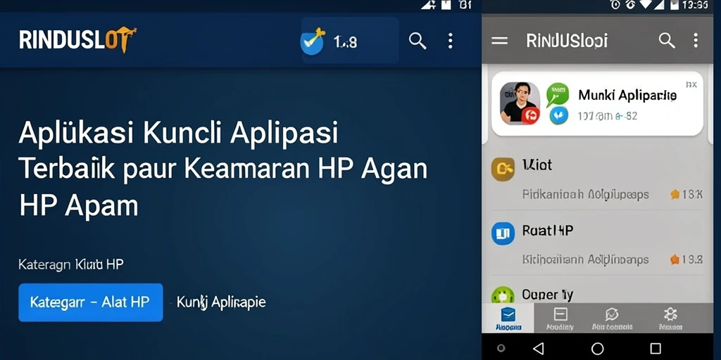 Tampilan antarmuka sederhana RINDUSLOT yang memudahkan pengguna.