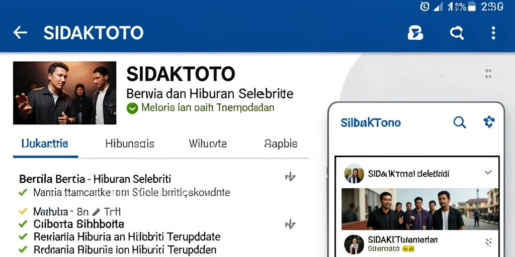 Tampilan antarmuka aplikasi SIDAKTOTO untuk berita hiburan.