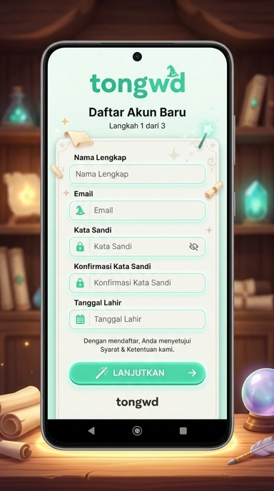 Cara Registrasi Akun Baru Tongwd untuk Pengguna Android